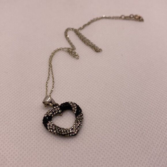 💛 Y2K 925 Crystal Heart Necklace - Picture 3 of 5